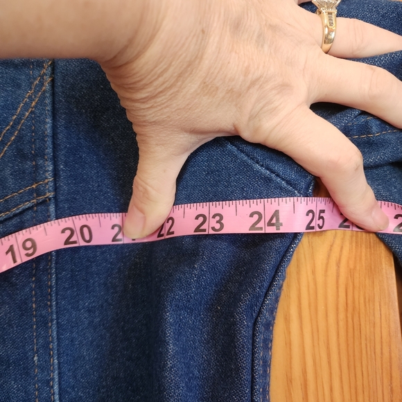 Wrangler Men's Cowboy Cut Blue Denim Jacket, Size LT - Picture 5 of 9